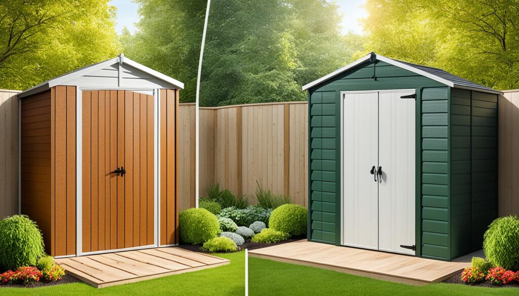 abri de jardin en bois et composite