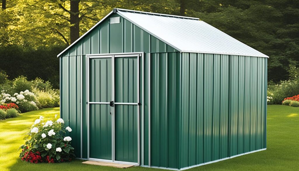 montage abri jardin m&eacute;tal