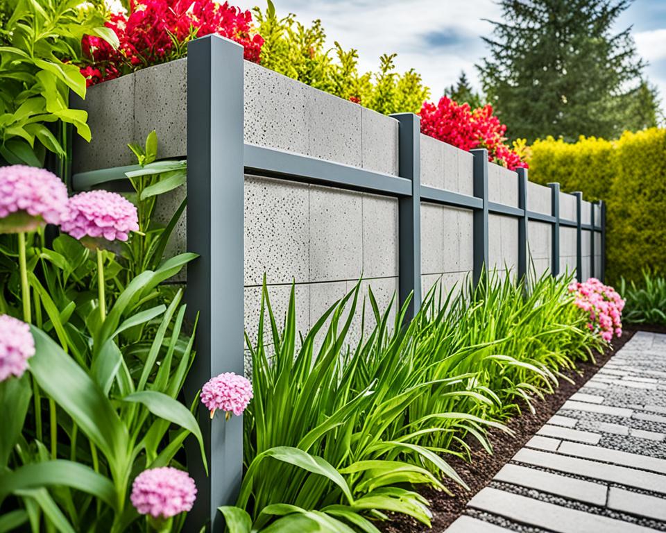 cl&ocirc;ture potager en plaque b&eacute;ton