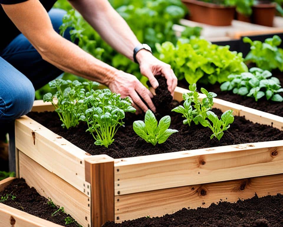 carr&eacute; potager en bois