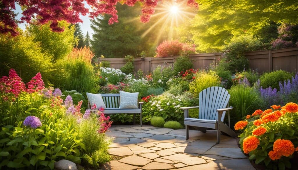 soleil dans le jardin